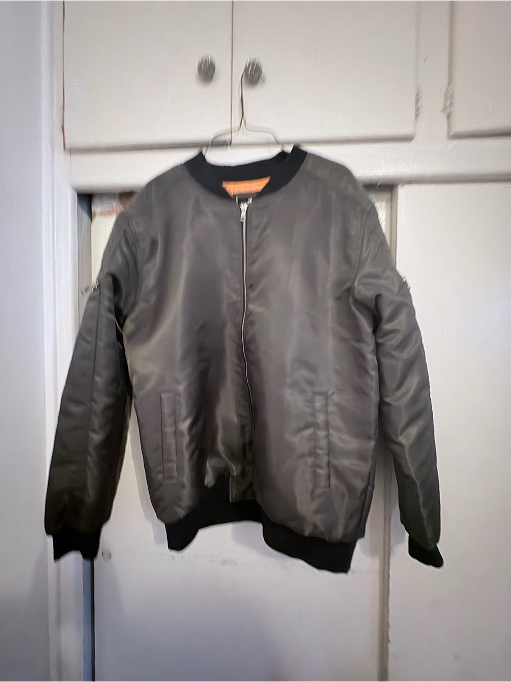 adidas Black Bomber Jacket with Ribbed Trim